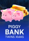 Piggy Bank Twins Xmas