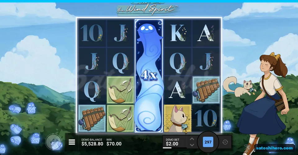 Blue expanded wild creates $70 line win