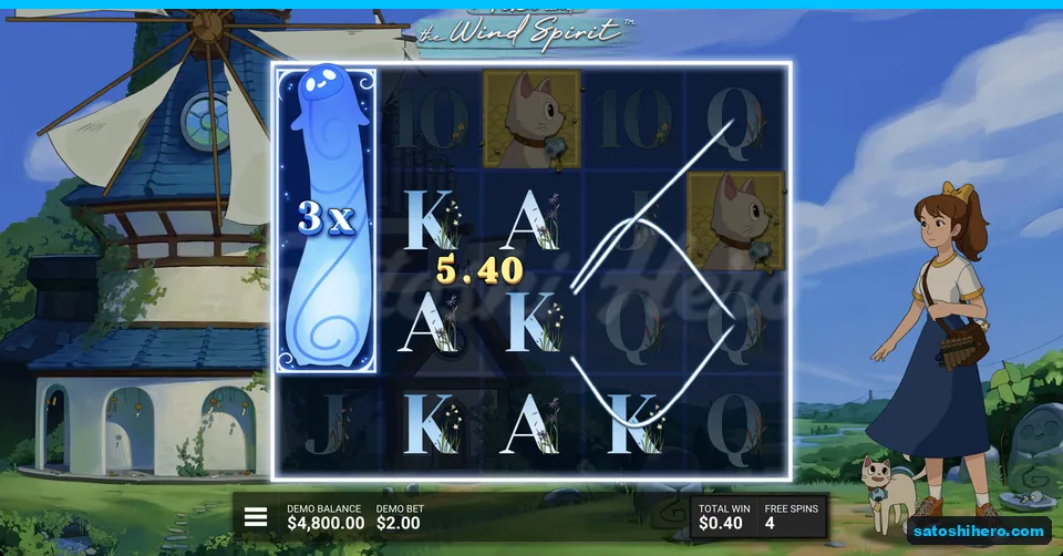Expanded 3x wild pays during free spins