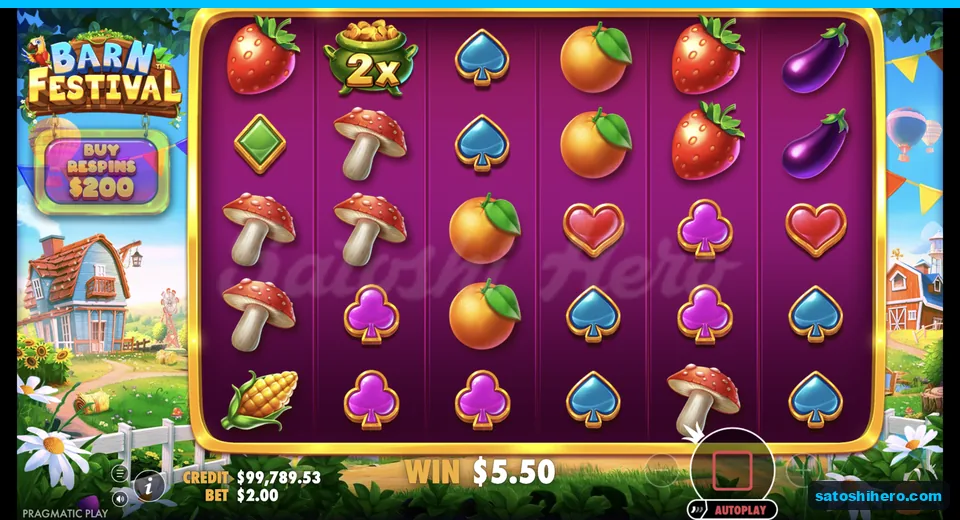 Mushroom win pays with green pot visible