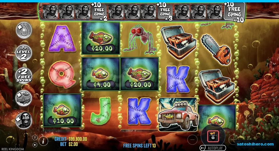Free spins continue with money fish and level track