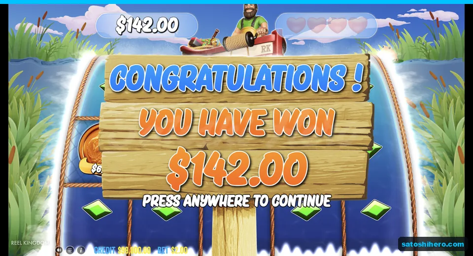 Congratulations screen shows a $142 collected total