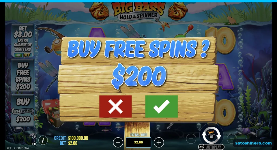 Buy menu opens with two $200 feature options