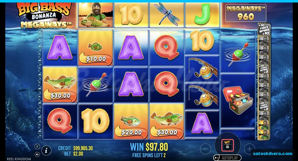 Free spins play with fisherman and Money fish