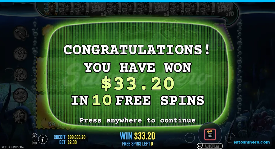 Collect screen shows thirty three dollars twenty