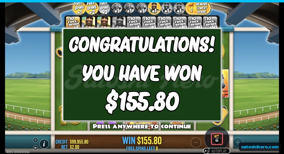 Free spins collect screen shows $155.80
