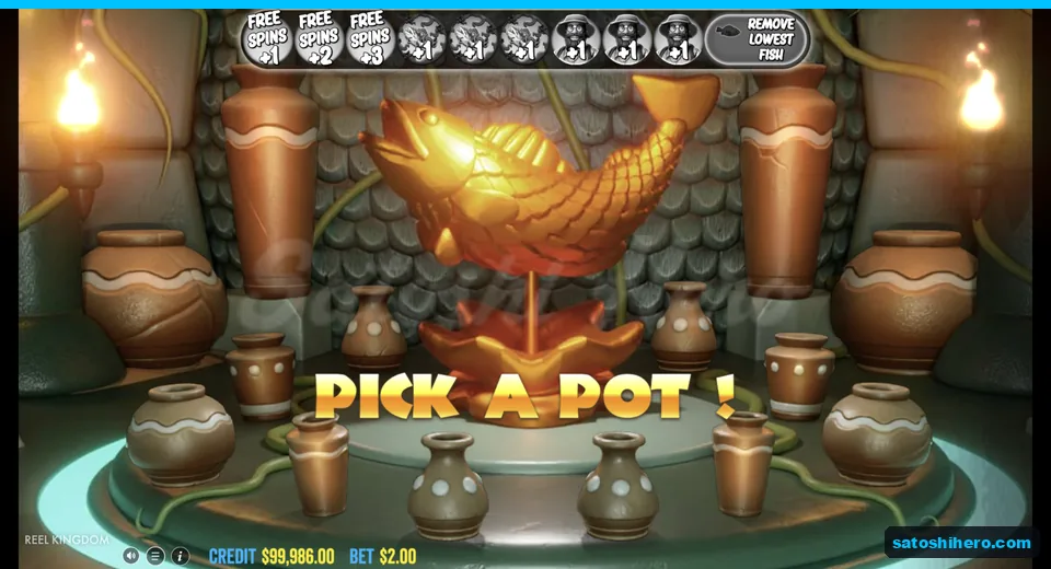 Pick round opens with clay pots around golden bass
