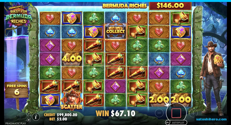 Free spins grid shows Collect chest and money values