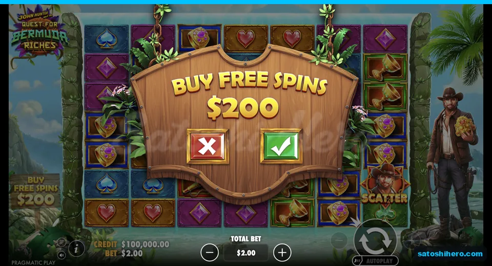 Buy menu opens at the $2.00 stake