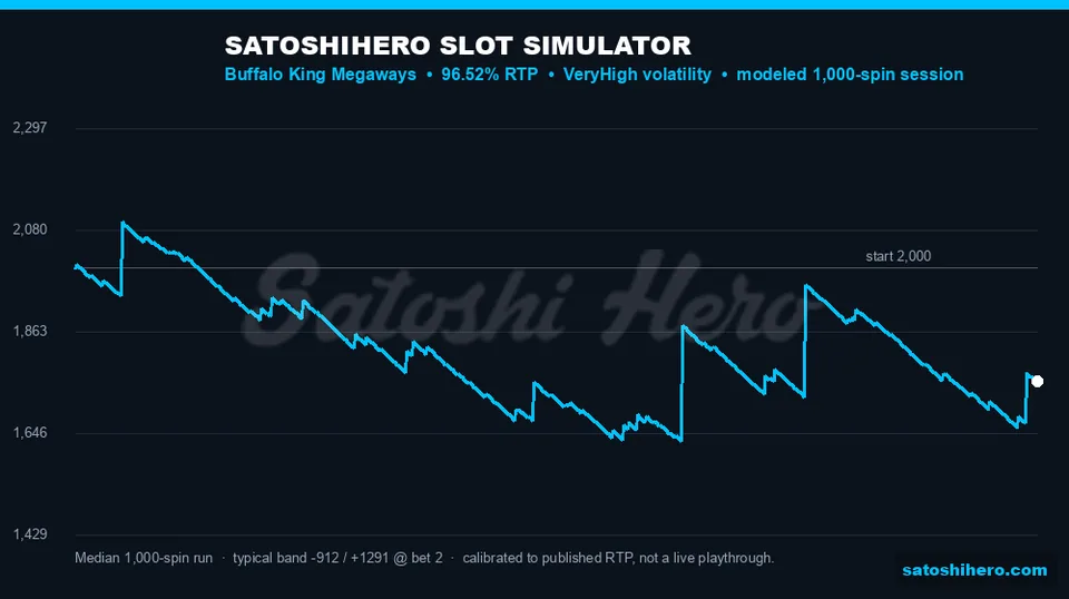 Simulator curve projects median loss over spins