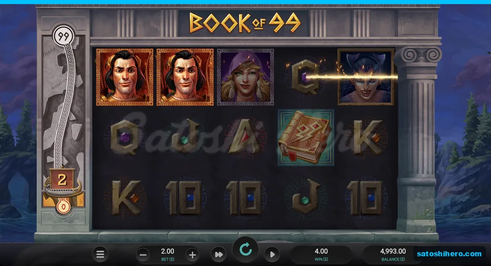 Odysseus symbols and Book wild pay four dollars