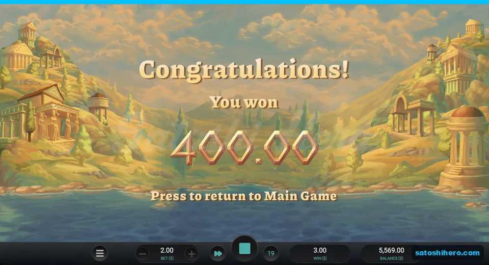 King-filled free spins collect screen shows four hundred dollars