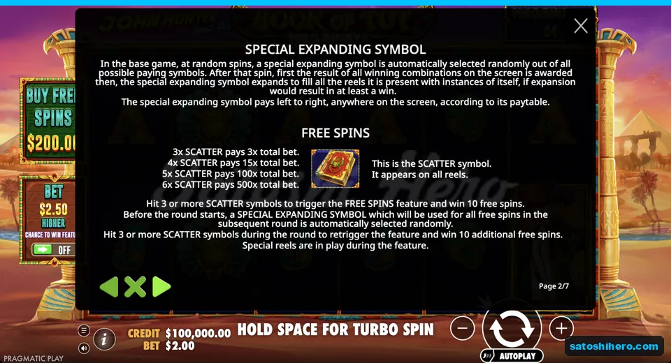 Rules panel explains expanding symbol and Scatters