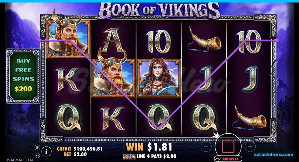 Line win resolves across shield maiden symbols