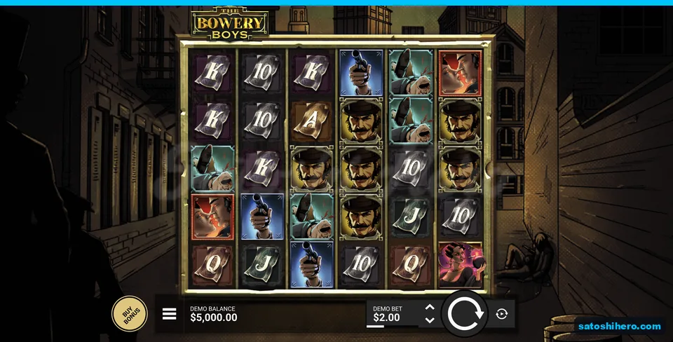 Gang characters idle over alley backdrop