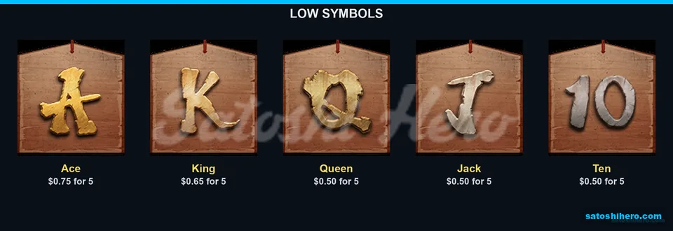 Stitched royal symbols with low pay values