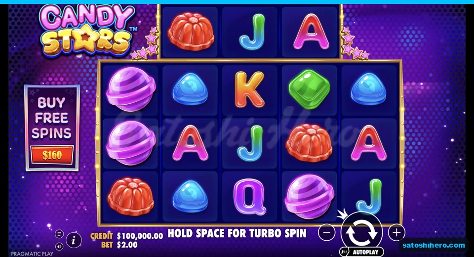 Idle grid shows reels top row and buy button