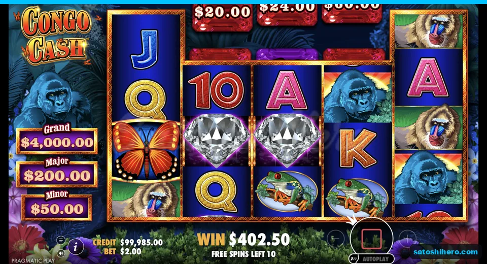 Free spins continue with ten left