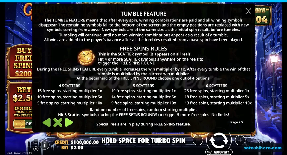 Rules page shows pocket watch scatter details
