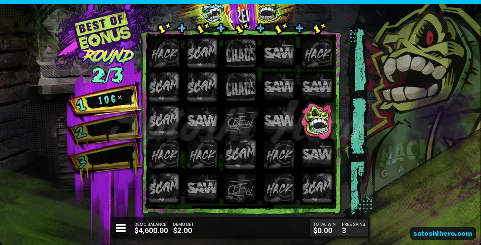 Scoreboard shows 106x before round two