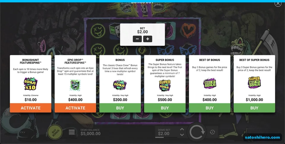 Feature buy panel lists six prices
