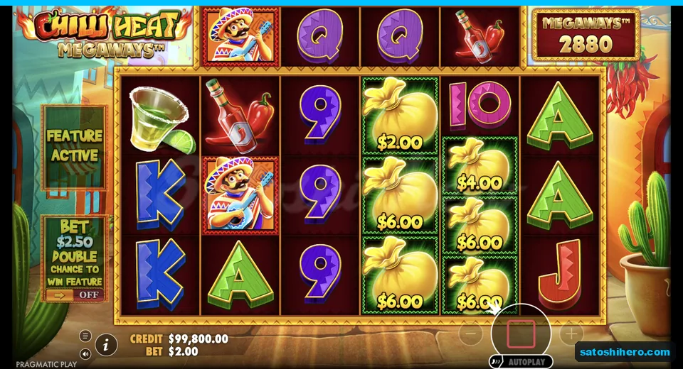 Six money bags lock on middle reels