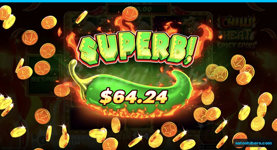 Superb win screen pays $64.24
