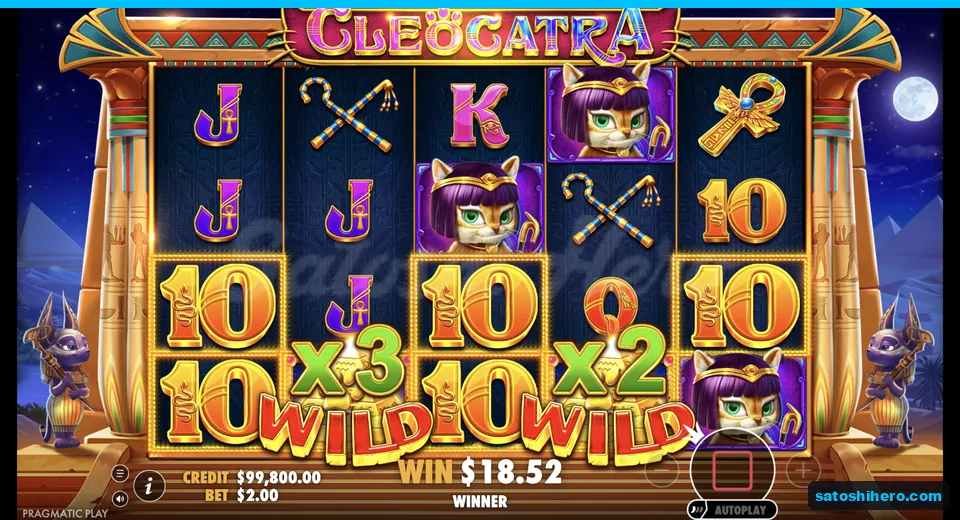 Row of Tens pays with sticky wilds