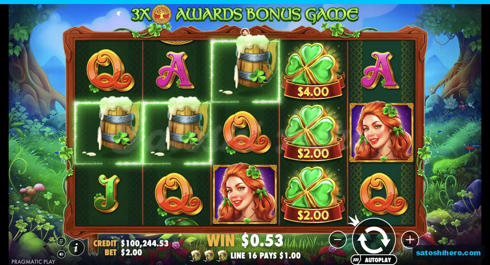 Line win resolves with beer mugs and clovers