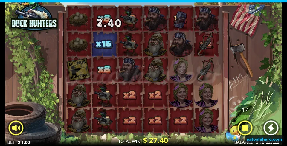 Multiplier spots cascade across winning grid