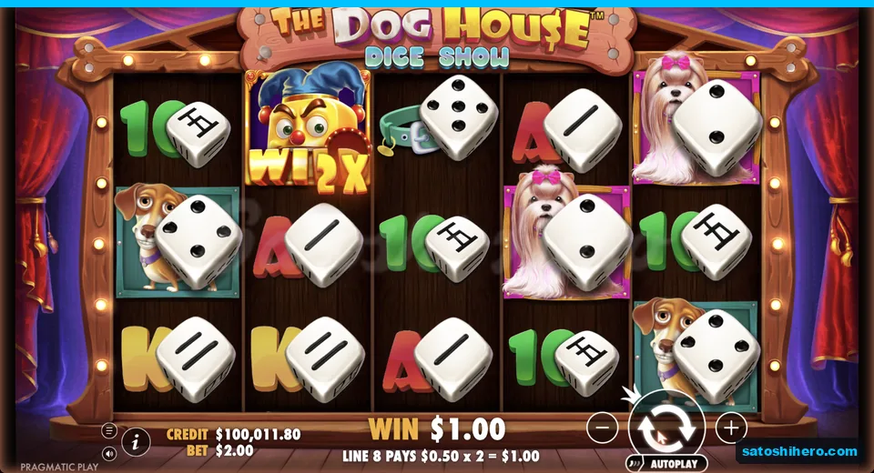 Line win resolves with a 2X wild
