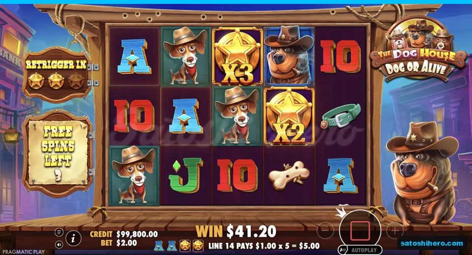 Free spins continue with stuck multiplier wilds