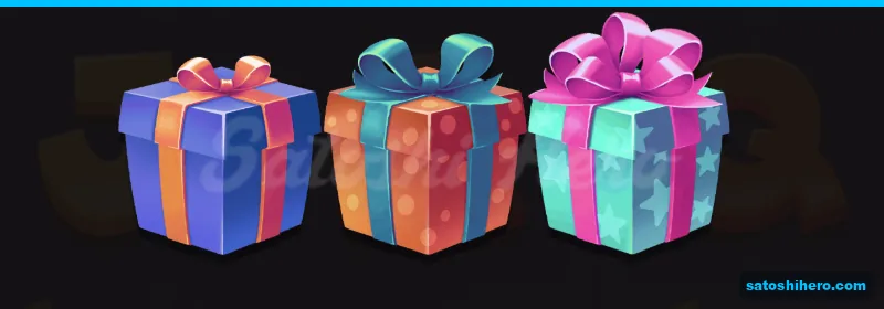 Gift Box grades display wilds and multipliers