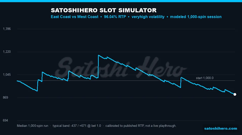 Blue curve charts thousand-spin projection