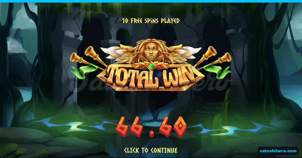 Collect screen shows a sixty-six dollar win