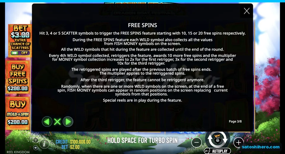 Free spins rules show Wild collection ladder