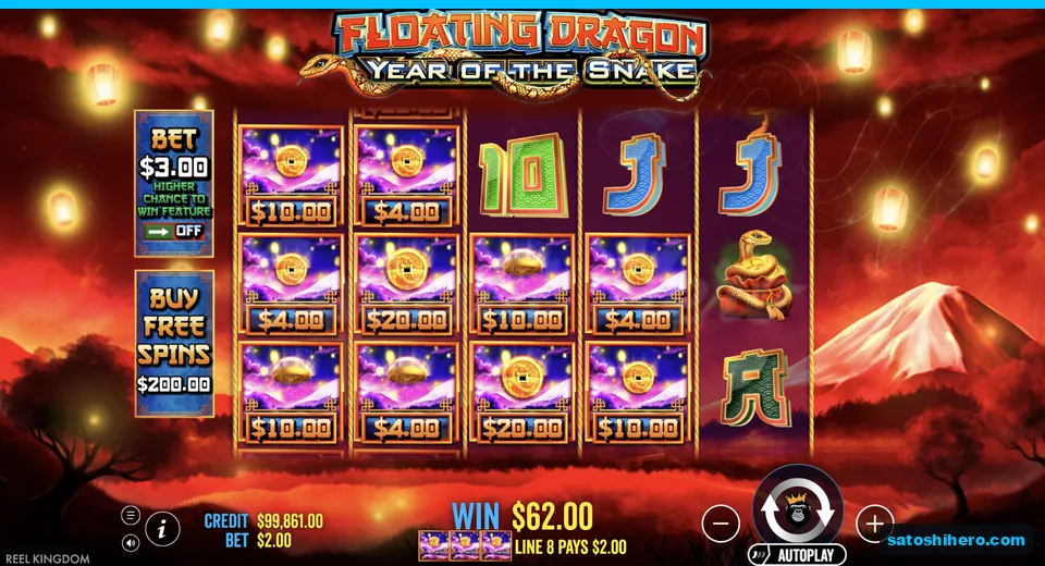 Line win resolves with coin values across reels