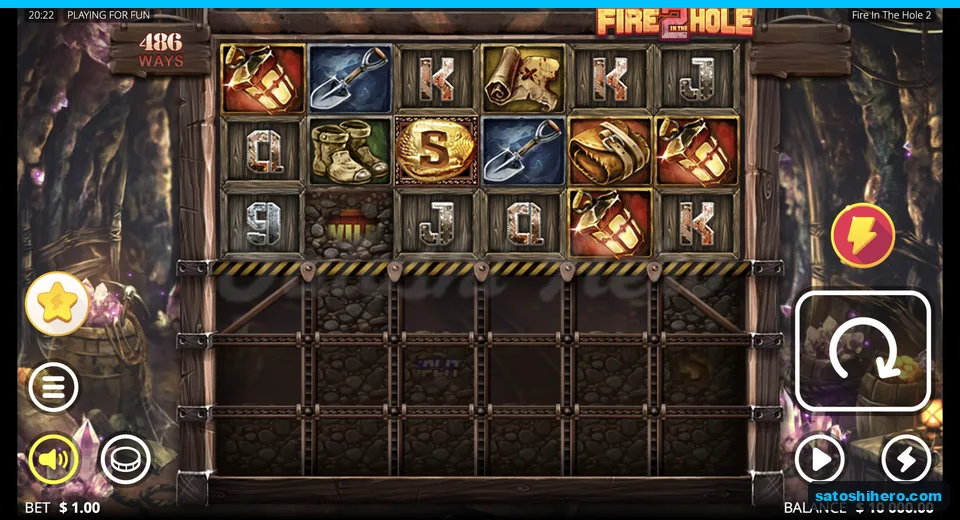 Closed mine grid above yellow hazard bar