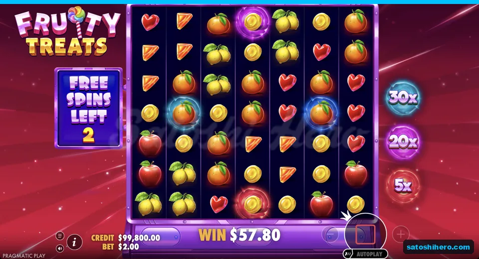 Free spins run with $57.80 total