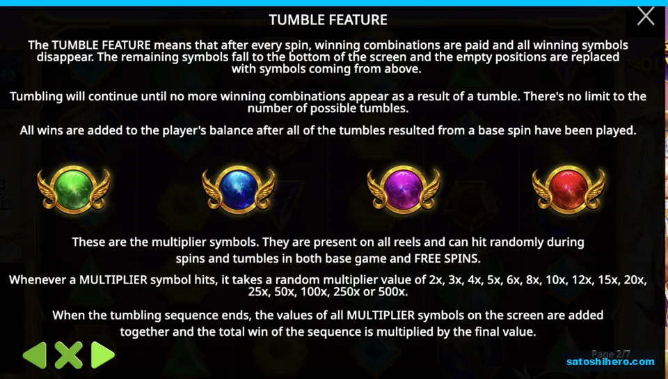 Multiplier orb page lists values to 500x