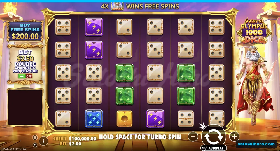 Base board rests with dice gems