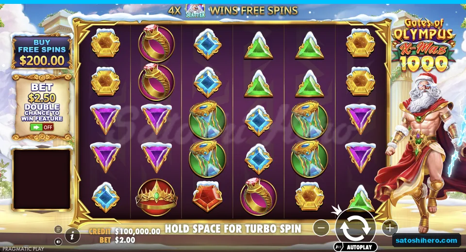 Grid rests with gems and jackpot meters