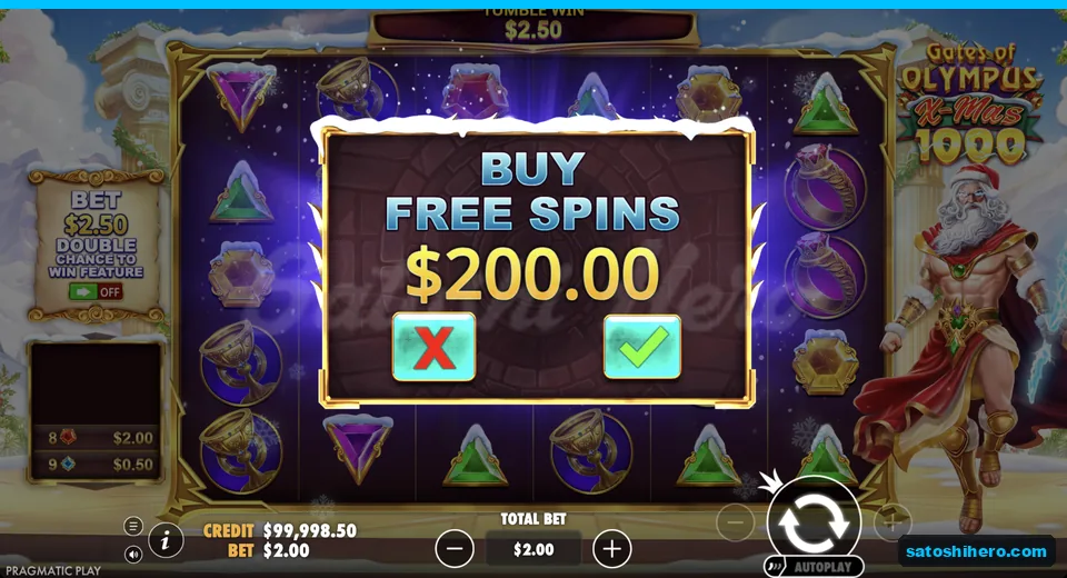 Buy menu opens at the $200 price