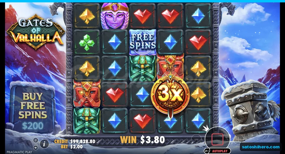 Line win resolves with 3x Wild and scatter