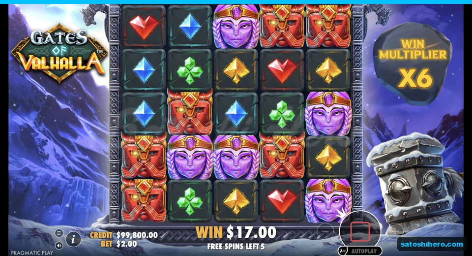 Free spins round shows 6x and five spins