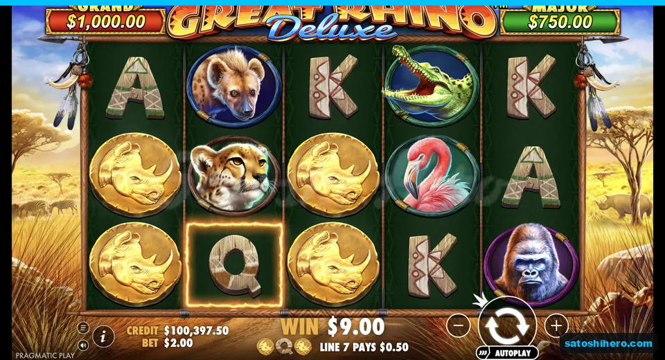 Base spin pays $9.00 with wild coins