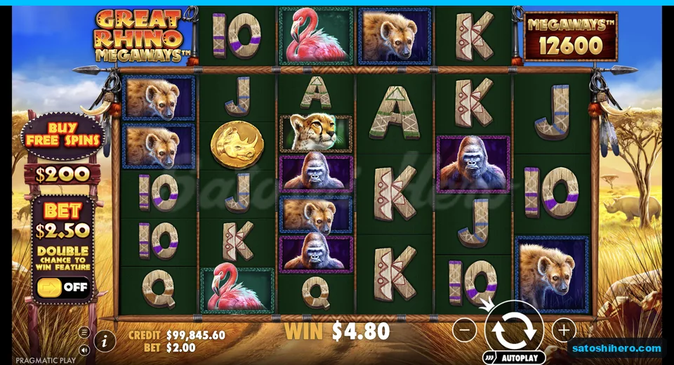Line win pays $4.80 with scatter coin