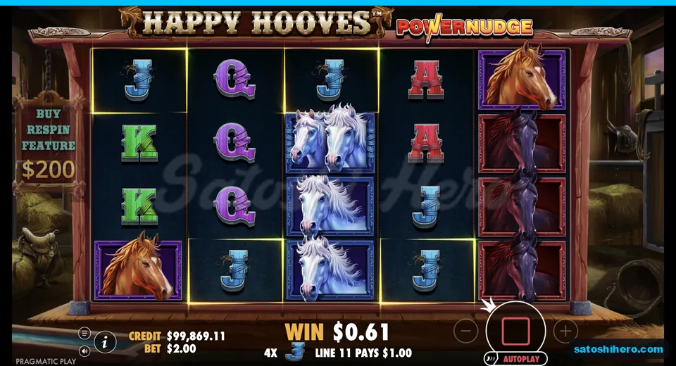 Line win resolves across four highlighted jacks