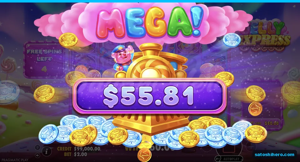 Mega win shows x100 side coin