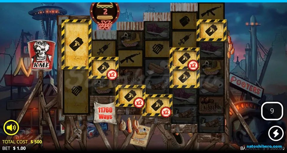 Hazard-taped sticky xWays fill the grid